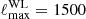 $ \ell_{\mathrm{max}}^{\mathrm{WL}} = 1500 $