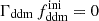 $ \Gamma_{\mathrm{ddm}} \, f_{\mathrm{ddm}}^{\mathrm{ini}} = 0 $