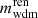 $ m_{\mathrm{wdm}}^{\mathrm{ren}} $