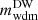 $ m_{\mathrm{wdm}}^{\mathrm{DW}} $