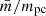 $ \bar m / m_{\mathrm{pc}} $