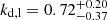 $ k_{\mathrm{d,l}}=0.72^{+0.20}_{-0.37} $