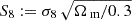 $ S_{8} := \sigma_{8}\,\sqrt{\Omega_{\text{ m}}/0.3} $
