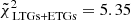 $ \tilde{\chi}^{2}_{\text{ LTGs+ETGs}} = 5.35 $