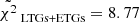 $ \tilde{\chi^{2}}_{\text{ LTGs+ETGs}} = 8.77 $