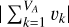 $\left| {\sum\limits_{k = 1}^{{V_A}} {{v_k}} } \right|$