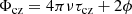 $$ \begin{aligned} \Phi _{\rm cz} = 4\pi \nu \tau _{\rm cz}+2\phi \end{aligned} $$