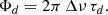 $$ \begin{aligned} \Phi _d&= 2\pi \,\Delta \nu \,\tau _d. \end{aligned} $$