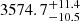 $ 3574.7^{+11.4}_{-10.5} $