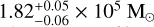 $1.82_{ - 0.06}^{ + 0.05} \times {10^5}{{\rm{M}}_ \odot }$