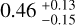 $\[0.46_{-0.15}^{+0.13}\]$