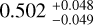 $\[0.502_{-0.049}^{+0.048}\]$