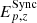 $ E^{\mathrm{Sync}}_{p,z} $
