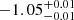 $ -1.05_{-0.01}^{+0.01} $