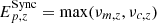 $ E^{\mathrm{Sync}}_{p,z} = \max(\nu_{m,z}, \nu_{c,z}) $