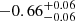 $ -0.66_{-0.06}^{+0.06} $