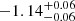 $ -1.14_{-0.06}^{+0.06} $