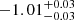 $ -1.01_{-0.03}^{+0.03} $