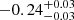 $ -0.24_{-0.03}^{+0.03} $