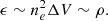 $$ \begin{aligned} \epsilon \sim n_e^2\Delta V\sim \rho . \end{aligned} $$