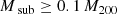 $$ \begin{aligned} M_{\text{ sub}} \ge 0.1\,M_{200} \end{aligned} $$