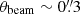 $ \theta_{\mathrm{beam}}\sim0{{\overset{\prime\prime}{.}}}3 $