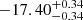 $ -17.40^{+0.34}_{-0.34} $