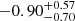 $ -0.90^{+0.57}_{-0.70} $