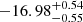 $ -16.98^{+0.54}_{-0.55} $