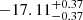 $ -17.11^{+0.37}_{-0.37} $