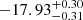 $ -17.93^{+0.30}_{-0.31} $