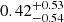 $ 0.42^{+0.53}_{-0.54} $