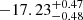 $ -17.23^{+0.47}_{-0.48} $