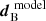 $ \boldsymbol{d}_{\mathrm{B}}^{\ \mathrm{model}} $
