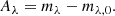 $$ \begin{aligned} A_{\lambda } = m_{\lambda } - m_{\lambda ,0}. \end{aligned} $$