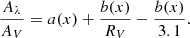 $$ \begin{aligned} \frac{A_{\lambda }}{A_{V}} = a(x) + \frac{b(x)}{R_{V}} - \frac{b(x)}{3.1}. \end{aligned} $$