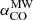 $ \alpha_{\mathrm{CO}}^{\mathrm{MW}} $