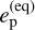 $e_{\rm{p}}^{({\rm{eq}})}$