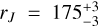 ${r_J} = 175_{ - 3}^{ + 3}$