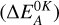 $\left( {\Delta E_A^{0K}} \right)$