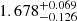 $ 1.678^{+0.069}_{-0.126} $