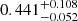 $ 0.441^{+0.108}_{-0.052} $