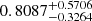 $ 0.8087^{+0.5706}_{-0.3264} $
