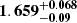 $ \mathbf{1.659^{+0.068}_{-0.09}} $