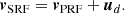$$ \begin{aligned} {\boldsymbol{v}}_{\rm SRF} = {\boldsymbol{v}}_{\rm PRF} + {\boldsymbol{u}}_{d}. \end{aligned} $$
