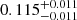 $ 0.115^{+0.011}_{-0.011} $