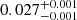 $ 0.027^{+0.001}_{-0.001} $