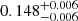 $ 0.148^{+0.006}_{-0.006} $