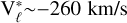 $\[\mathrm{V}_{\ell}^{*} \sim-260 \mathrm{~km} / \mathrm{s}\]$