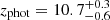 $ z_{\mathrm{phot}} = 10.7^{+0.3}_{-0.6} $